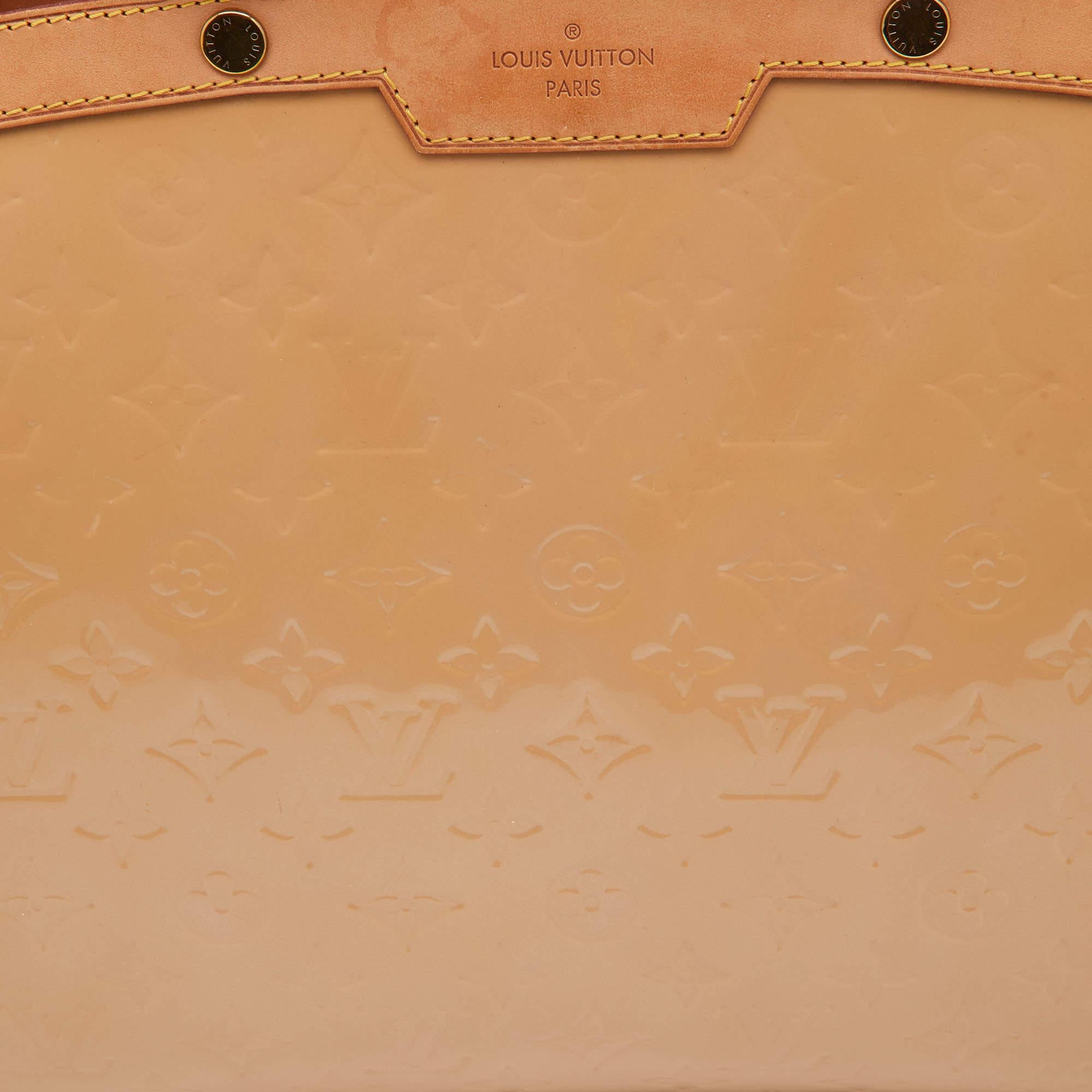 Louis Vuitton Rose Florentine Monogram Vernis Brea GM Bag For Sale 1
