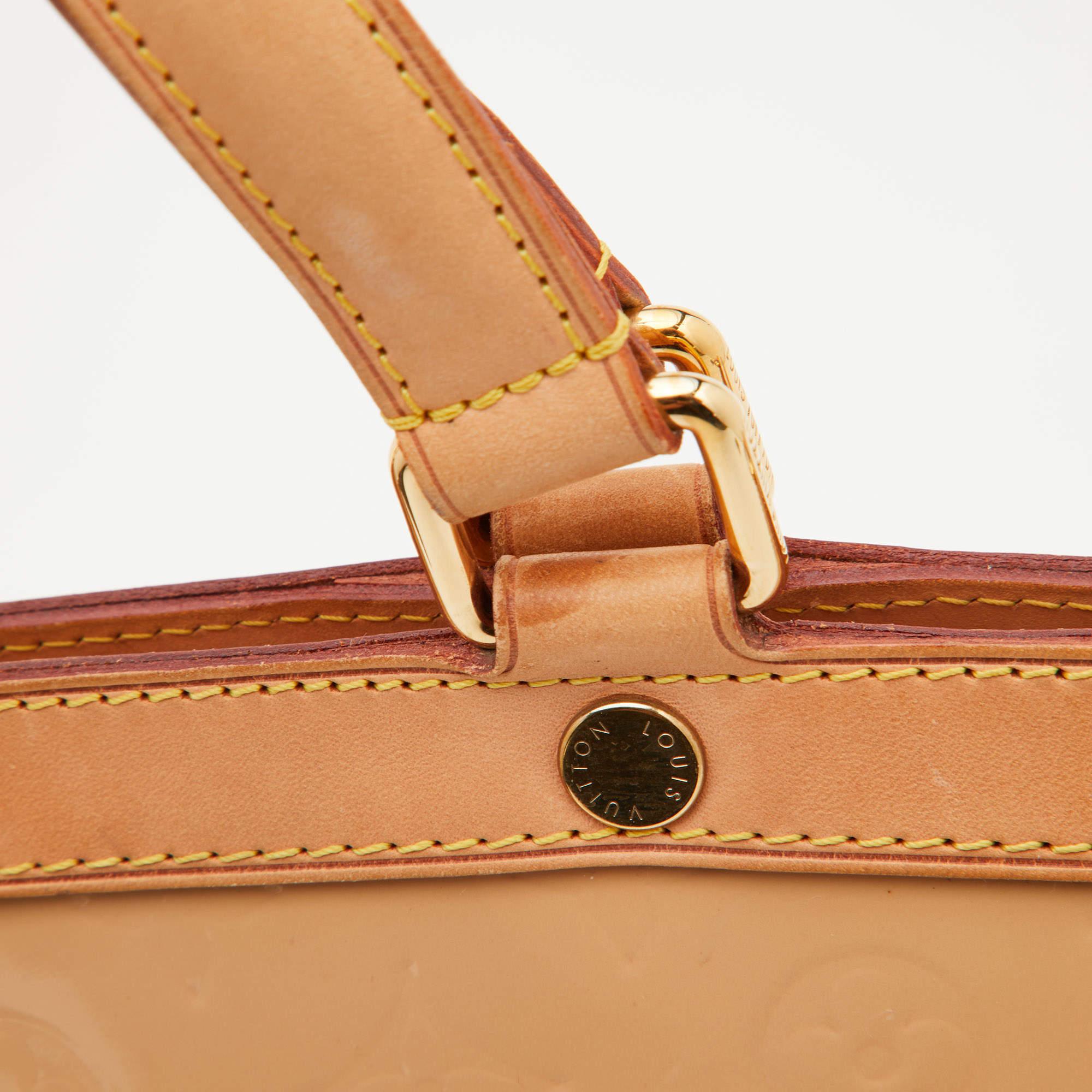 Louis Vuitton Rose Florentine Monogram Vernis Brea GM Bag For Sale 3
