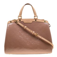 Louis Vuitton Rose Florentine Monogram Vernis Brea GM Bag