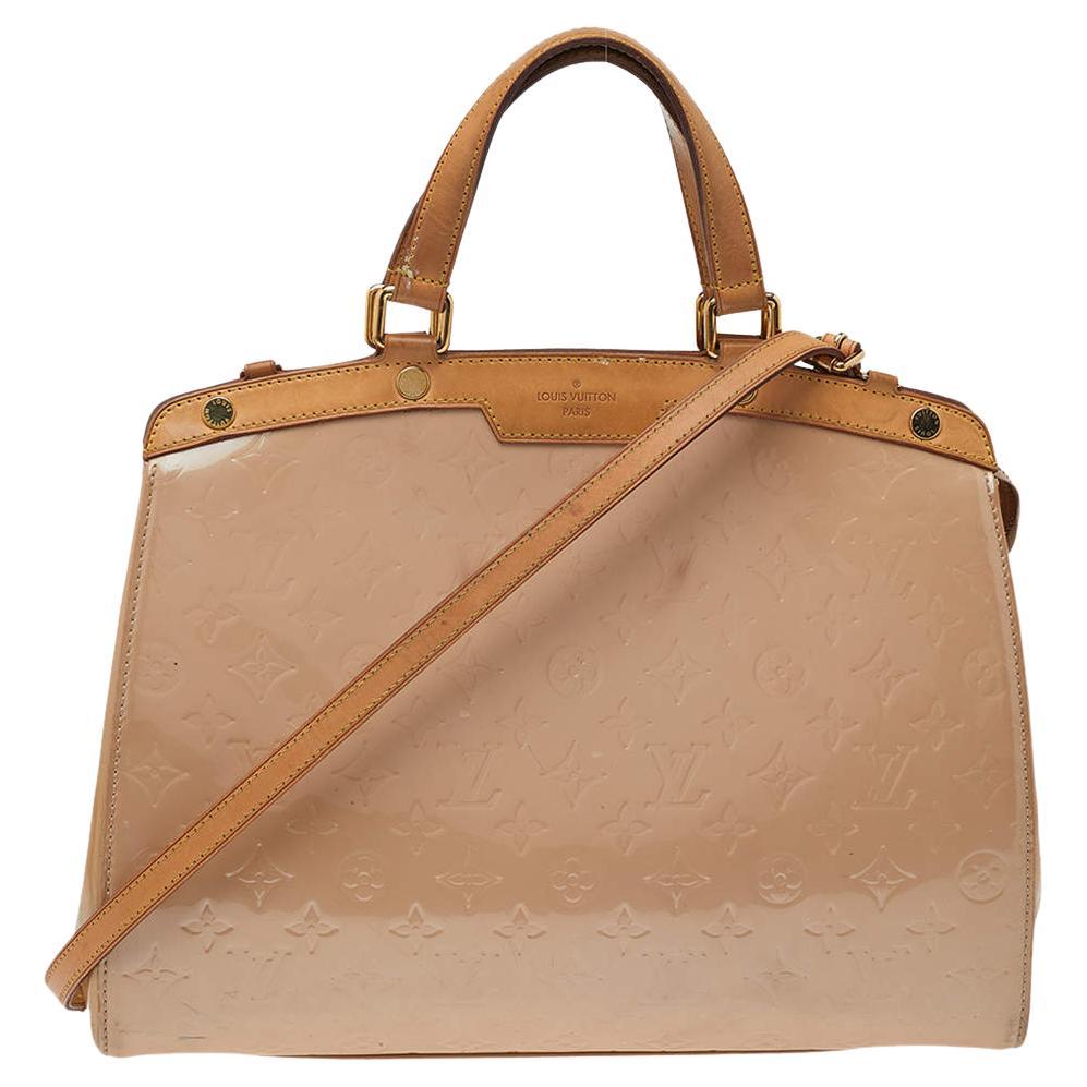 Louis Vuitton Rose Florentine Monogram Vernis Brea GM Bag For Sale