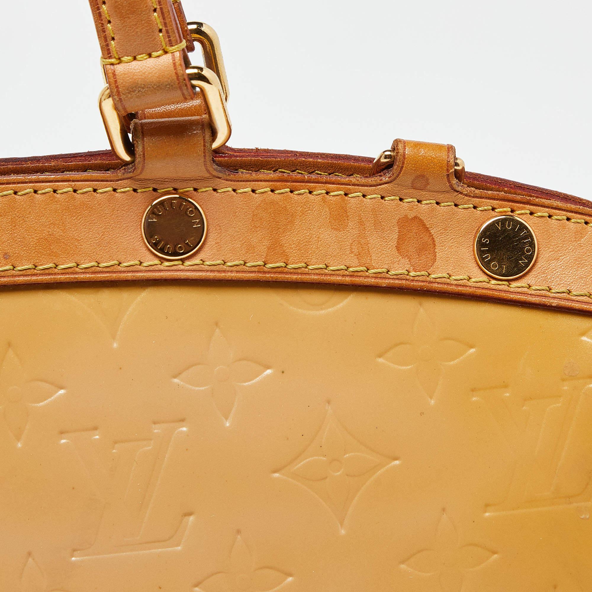 Louis Vuitton Rose Florentine Monogram Vernis Brea MM Bag 8