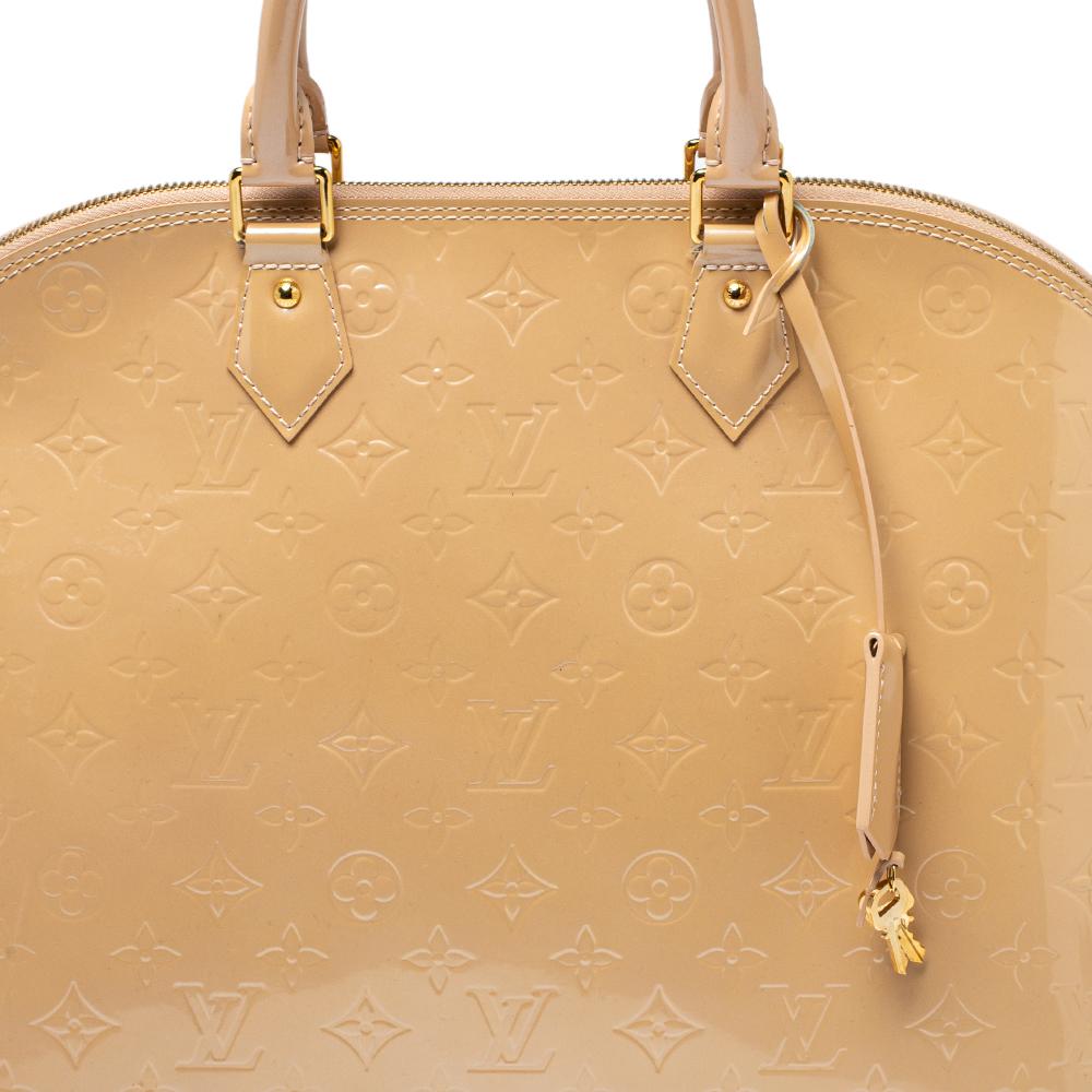 Louis Vuitton Rose Florentine Monogram Vernis Leather Alma GM Bag 2