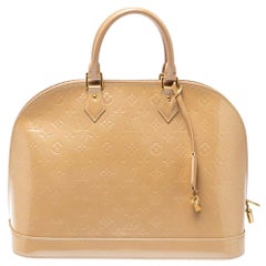 Louis Vuitton Rose Florentine Monogram Vernis Leather Alma GM Bag