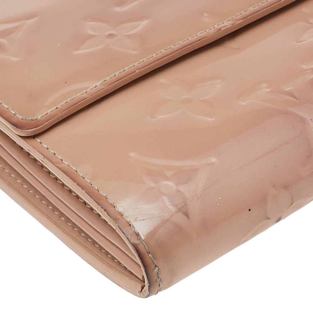 Louis Vuitton Rose Florentine Monogram Vernis Sarah Wallet 4