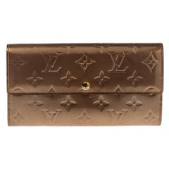 Louis Vuitton Rose Florentine Monogram Vernis Sarah Wallet