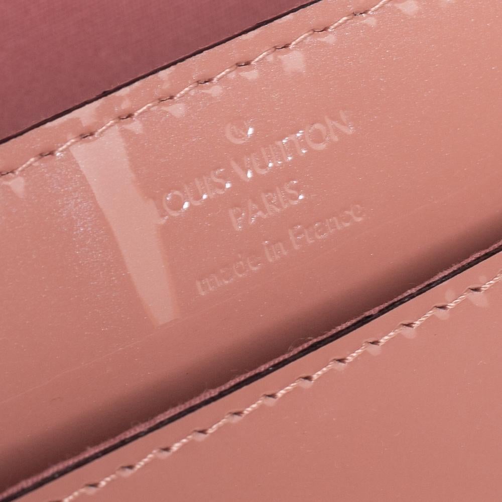 Louis Vuitton Rose Florentine Patent Leather Louise EW Clutch 2