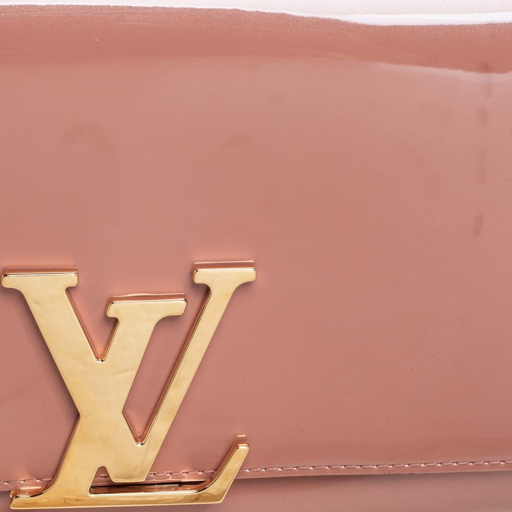 Louis Vuitton Rose Florentine Patent Leather Louise EW Clutch 3