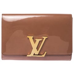 Louis Vuitton Rose Florentine Patent Leather Louise EW Clutch