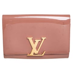 Louis Vuitton Rose Florentine Patent Leather Louise EW Clutch