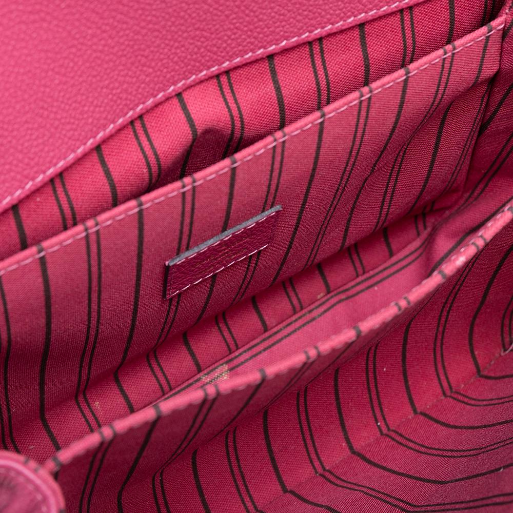 Louis Vuitton Rose Freesia Monogram Empreinte Leather Pochette Metis Bag 1