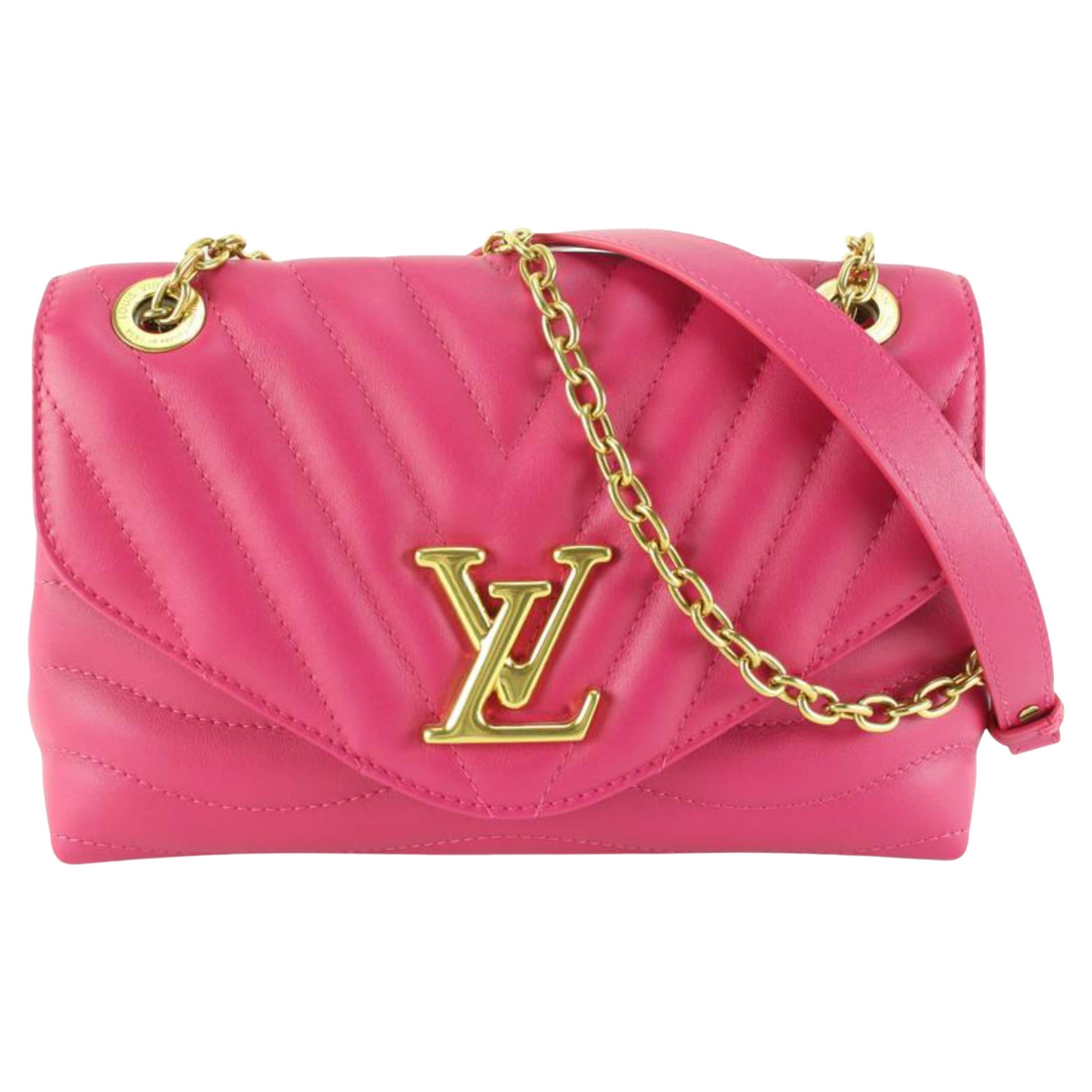 Louis Vuitton Rose Freesia New Wave Chain Bag 17lu82s