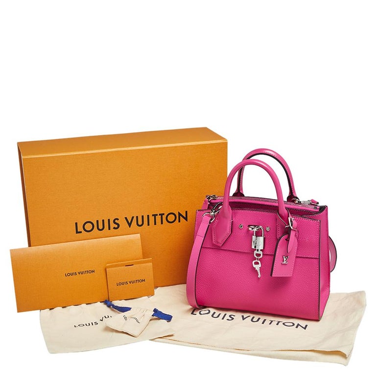 Louis Vuitton Rose Fuchsia Leather City Steamer Mini Bag Louis Vuitton