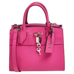 Louis Vuitton Rose Fuchsia Leather City Steamer Mini Bag