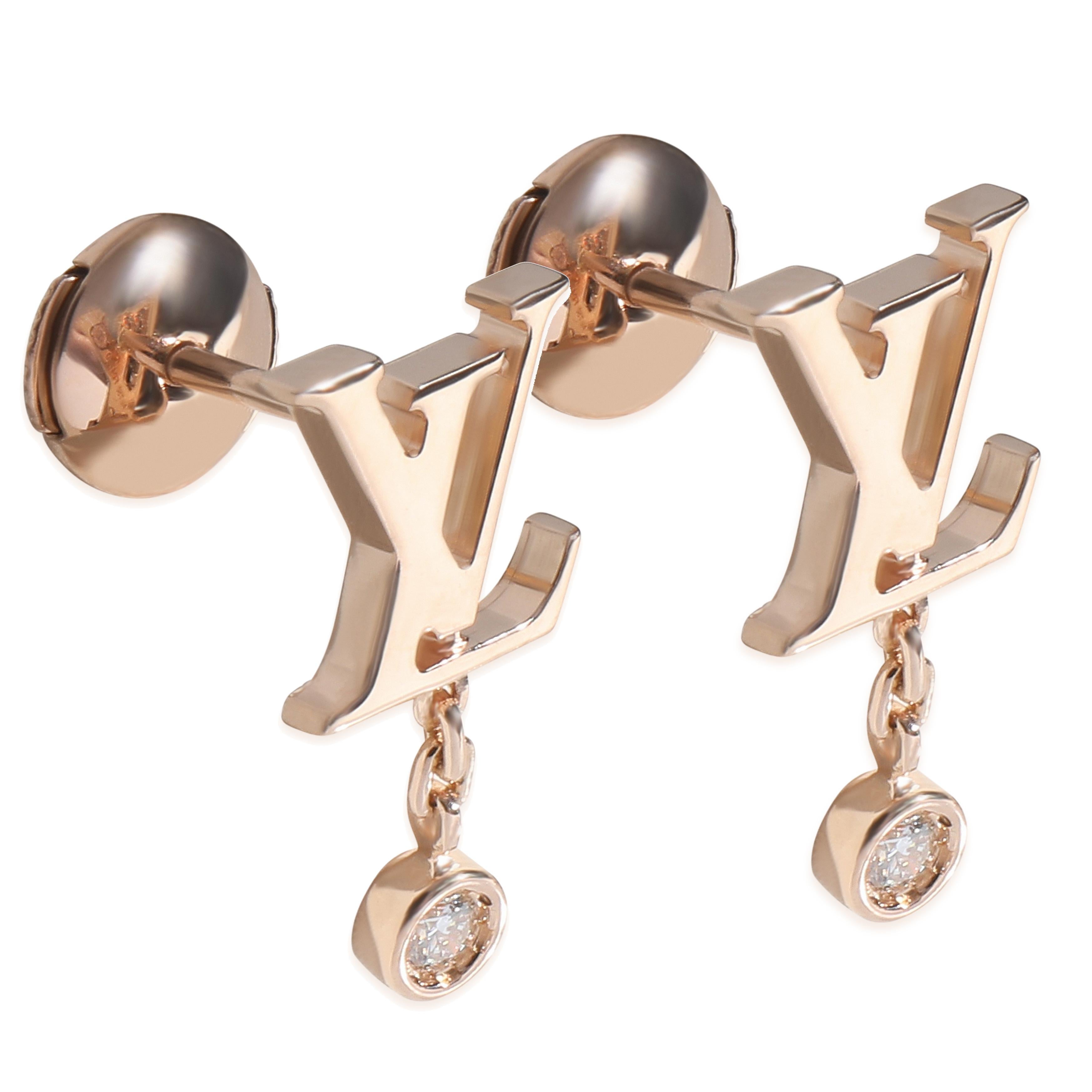 Orecchini Louis Vuitton in oro rosa con diamanti a forma di fiore di idillio In condizioni ottime in vendita a New York, NY