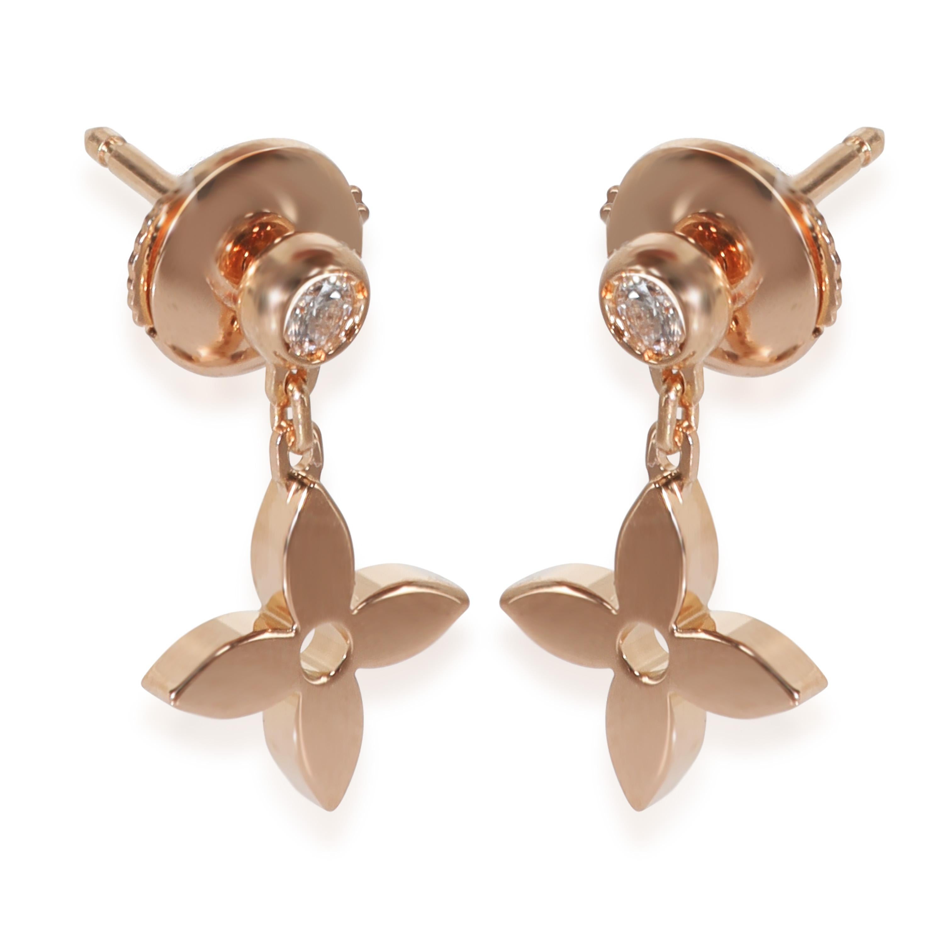 Louis Vuitton Boucles d'oreilles Idylle Blossom en or rose et diamants Excellent état - En vente à New York, NY
