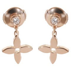 Orecchini Louis Vuitton in oro rosa con diamanti a forma di fiore di idillio