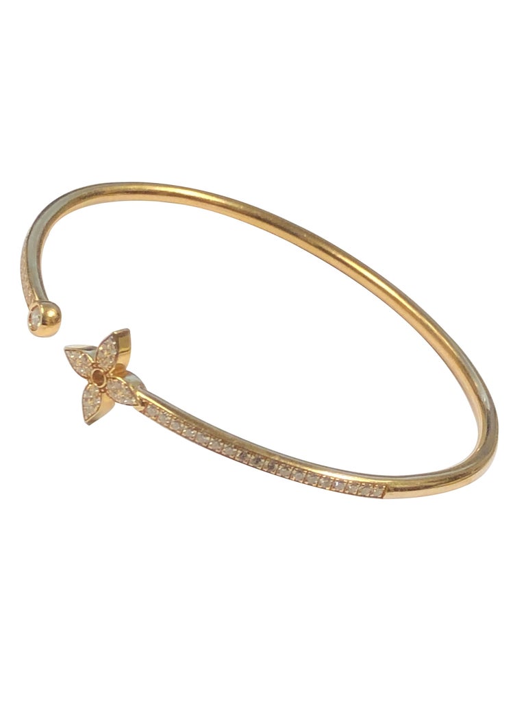 Louis Vuitton 'Idylle Blossom Twist' Rose Gold Diamond Bracelet at 1stDibs   louis vuitton rose gold bangle, louis vuitton twist bracelet, lv diamond  bracelet