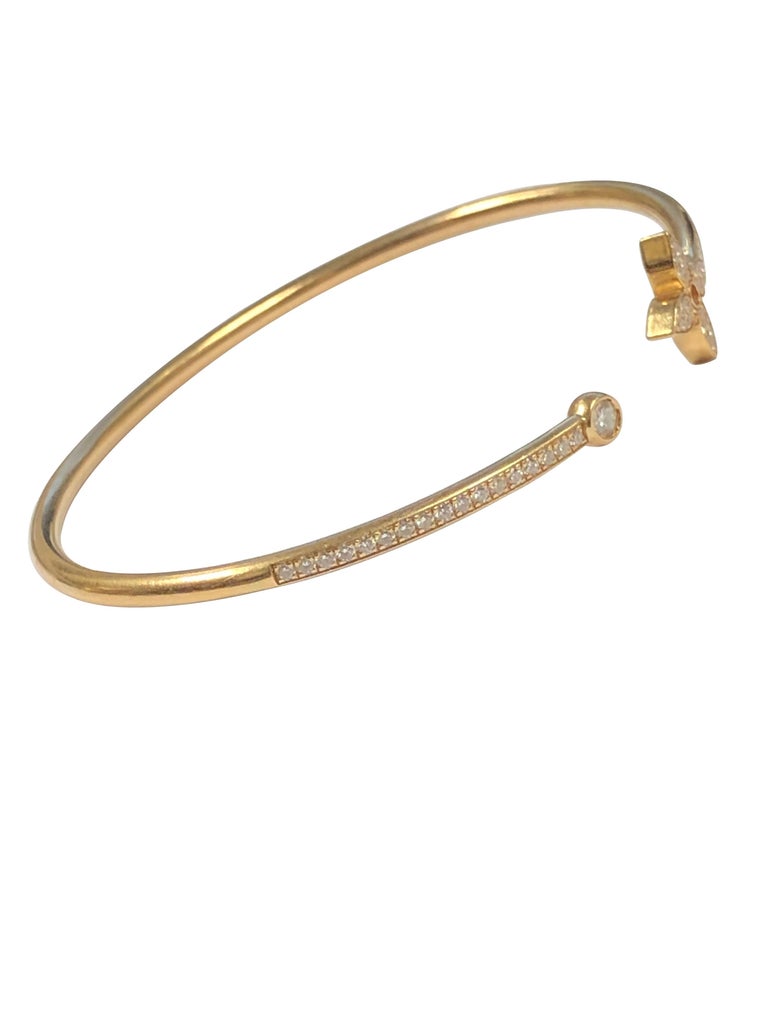 Louis Vuitton Rose Gold and Diamond Pave Idylle Blossom Twist Bracelet