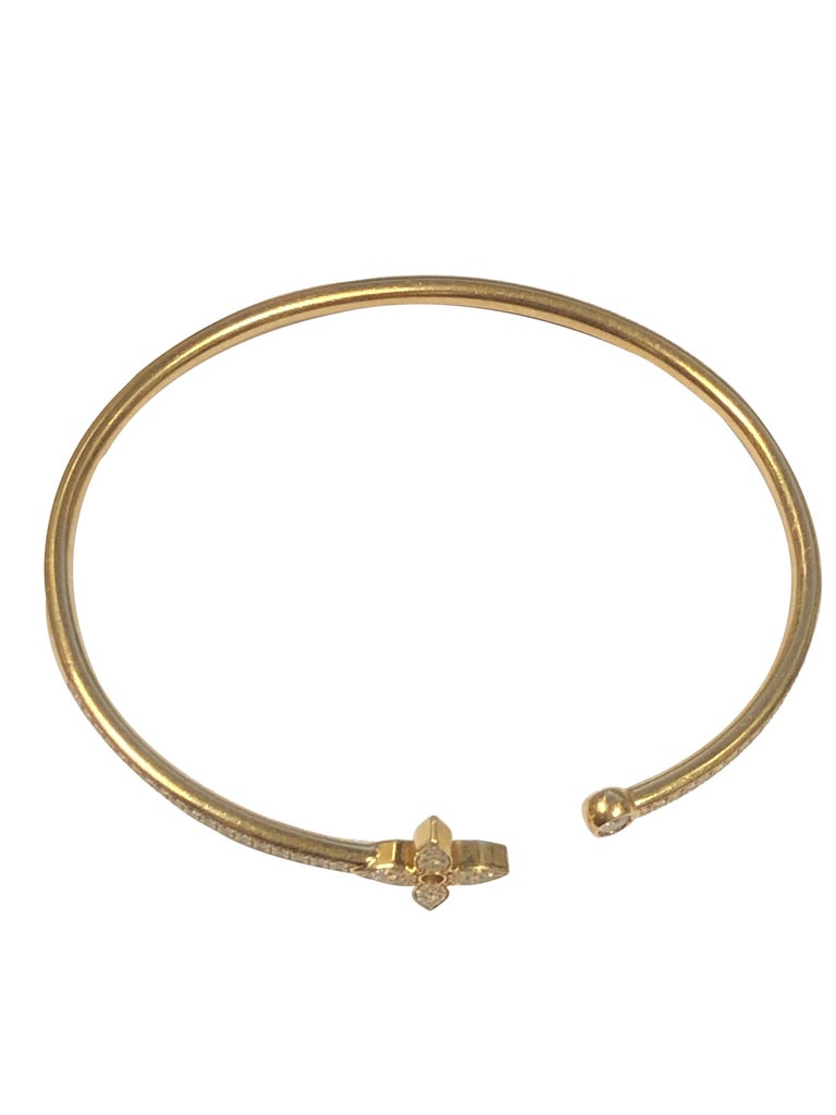 Louis Vuitton Idylle Blossom Twist Bracelet, Pink Gold and Diamonds. Size L