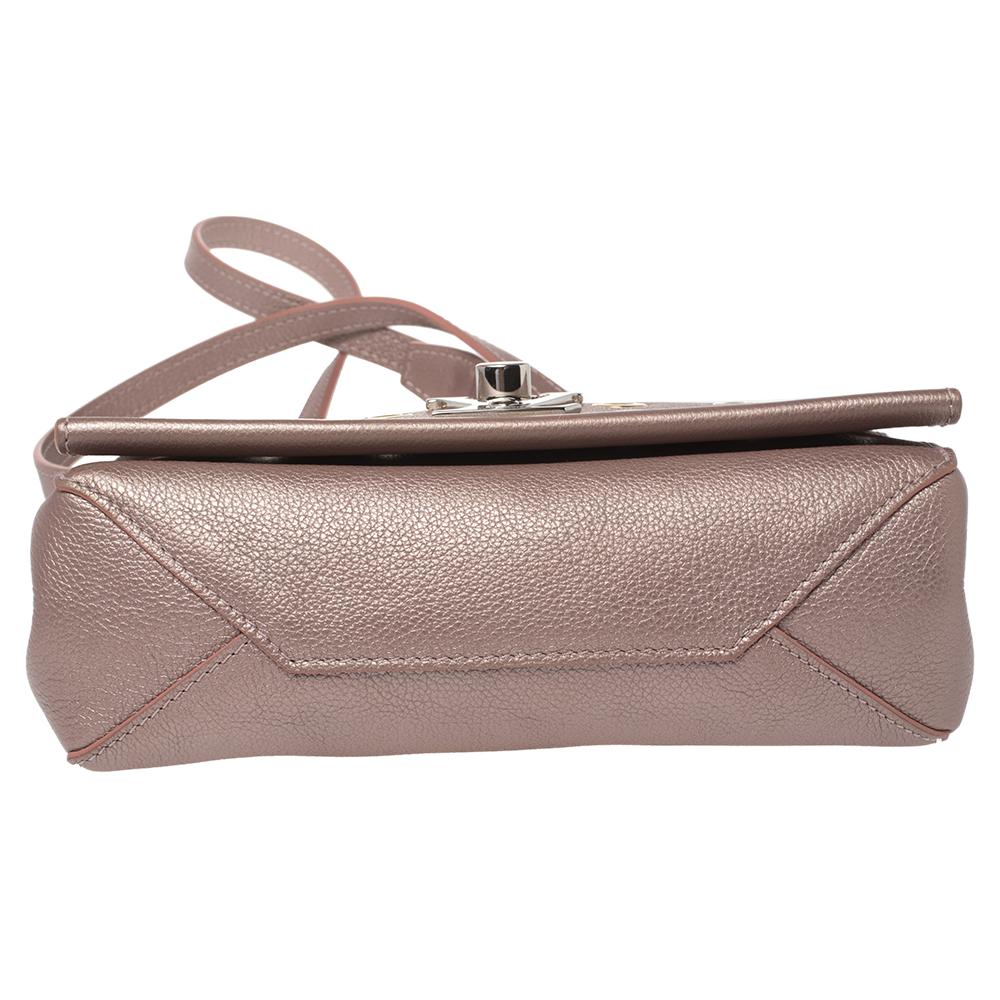 Louis Vuitton Rose Gold Pink Leather Lockme II Eyelets BB Bag 3