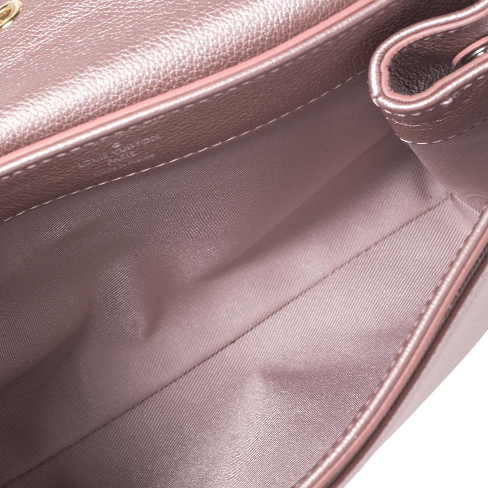 Brown Louis Vuitton Rose Gold Pink Leather Lockme II Eyelets BB Bag