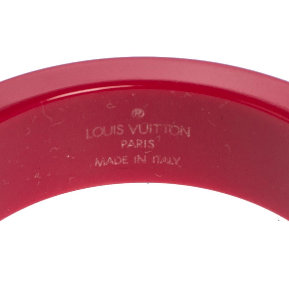 Women's Louis Vuitton Rose Indien Resin Lock Me Bracelet
