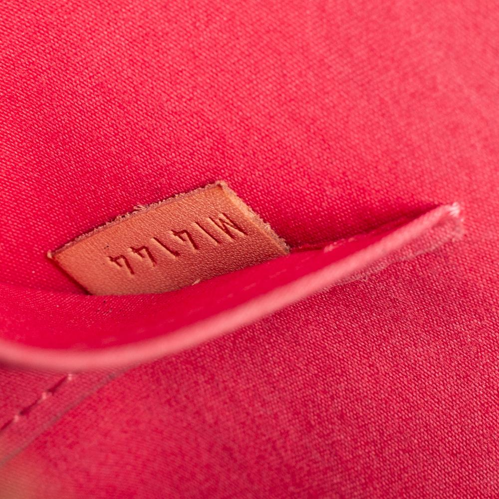 Women's Louis Vuitton Rose Litchi Monogram Vernis Alma BB Bag