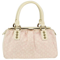 Louis Vuitton Rose Monogram Mini Lin Trapeze Bowler 868923 Pink Canvas Shoulder