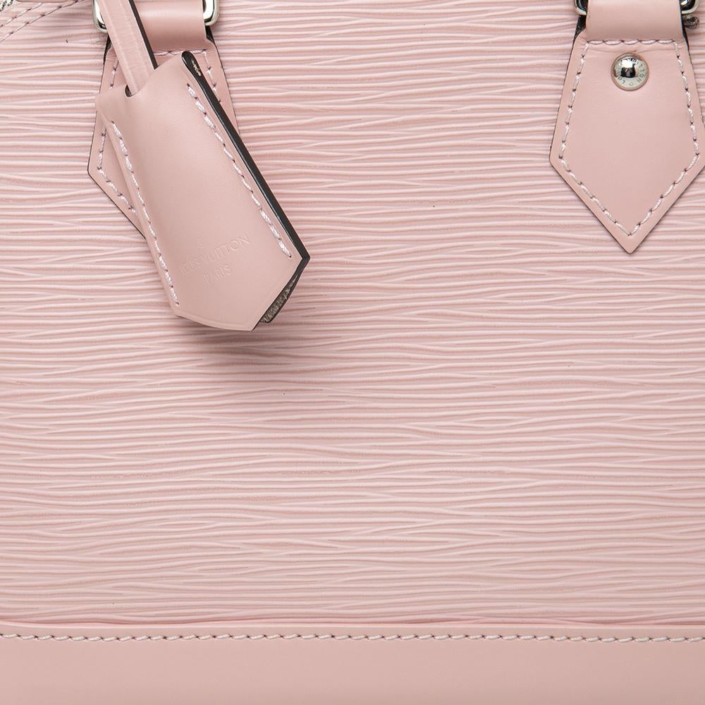 Louis Vuitton Rose Nacre Epi Leather Alma BB Bag 5