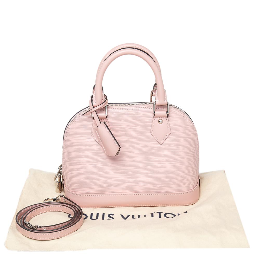 Louis Vuitton Rose Nacre Epi Leather Alma BB Bag 6