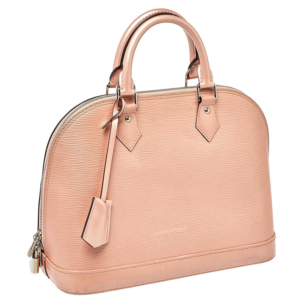 Louis Vuitton Rose Nacre Epi Leather Alma PM Bag 5