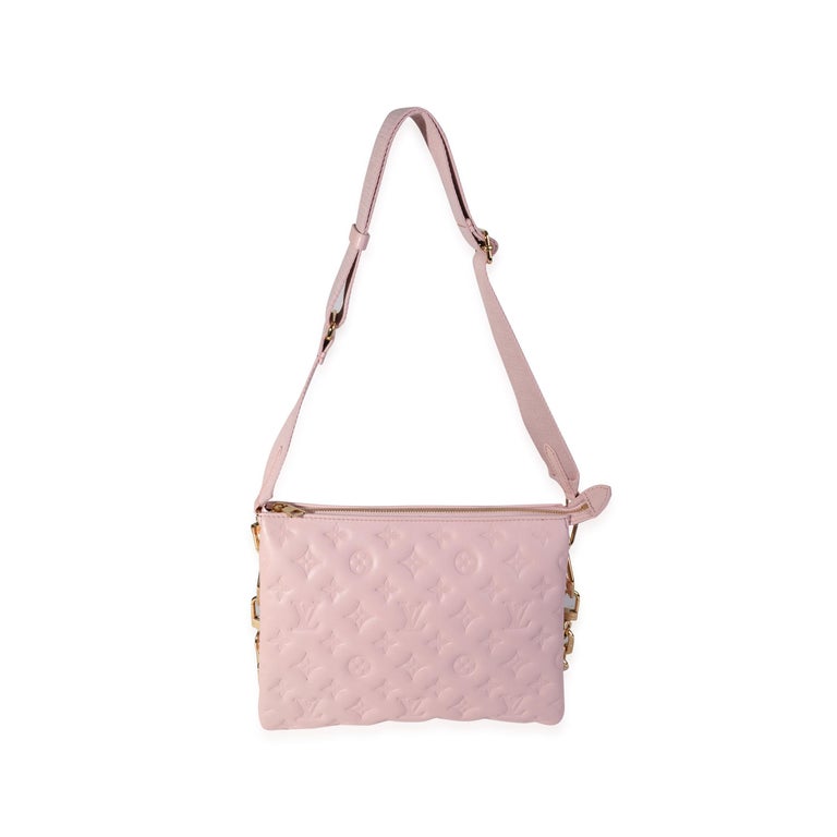 Listing Title: Louis Vuitton Rose Pink Monogram Embossed Lambskin Coussin PM
SKU: 119712
MSRP: 4700.00
Condition: Pre-owned (3000)
Handbag Condition: Very Good
Condition Comments: Minor color transfer at exterior back.
Brand: Louis Vuitton
Model: