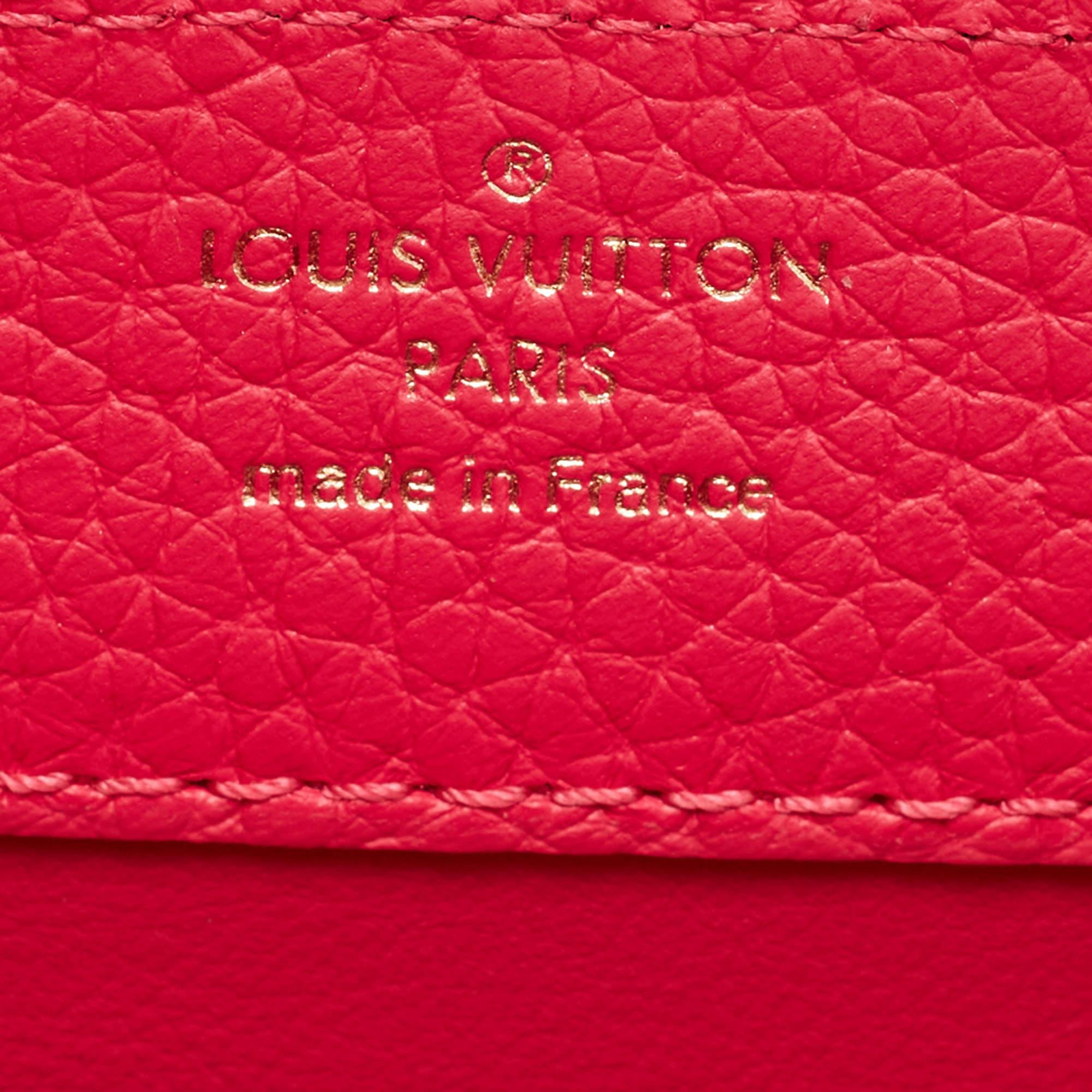 Louis Vuitton Rose Pondichéry Pink Taurillon Leather Capucines Mini Bag 7