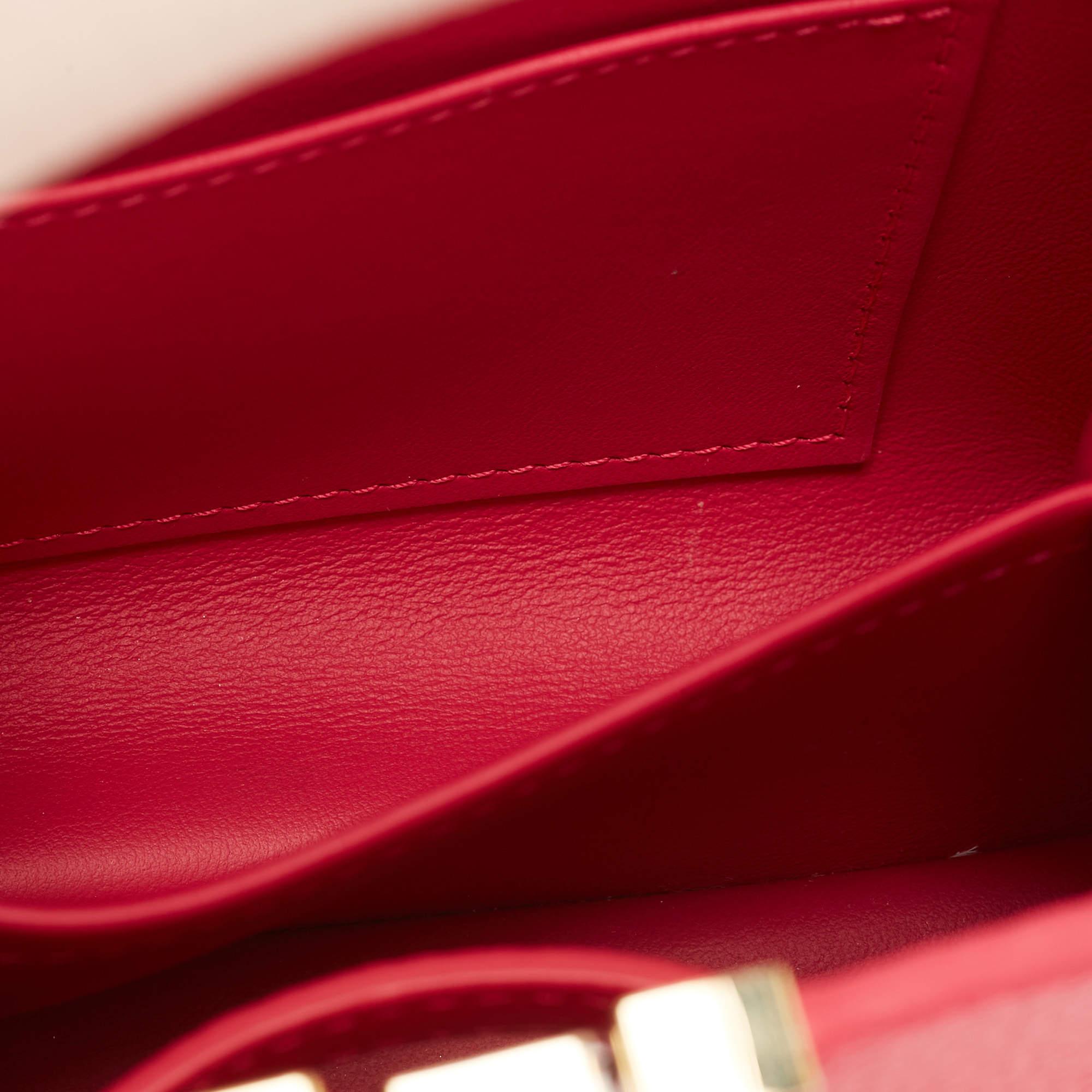 Louis Vuitton Rose Pondichéry Pink Taurillon Leather Capucines Mini Bag 3