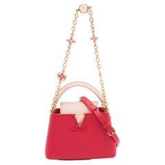 Louis Vuitton Rose Pondichéry Pink Taurillon Leather Capucines Mini Bag