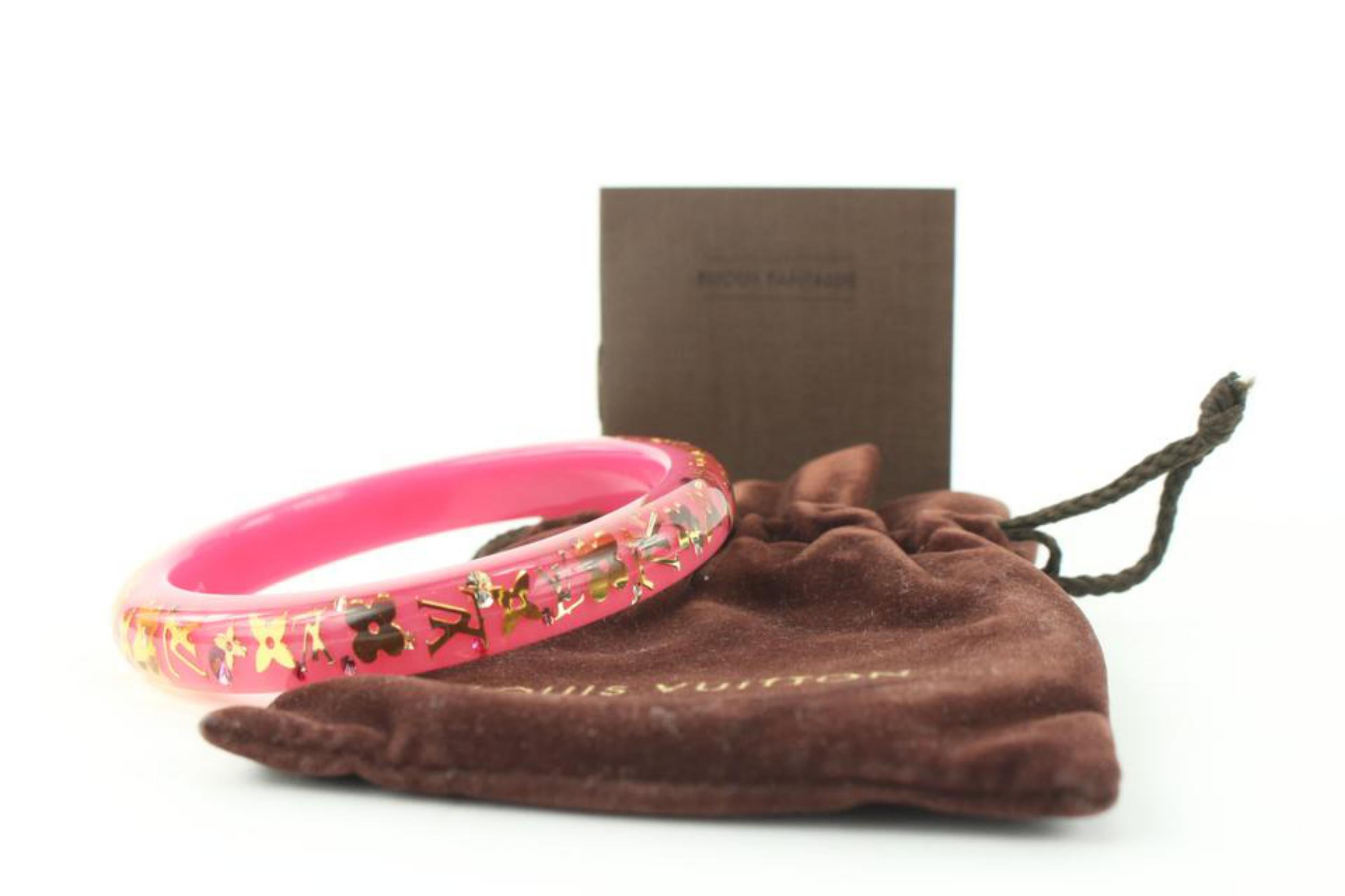 Louis Vuitton Bracelet jonc rose avec inclusions d'inclusions  2LV1026 6