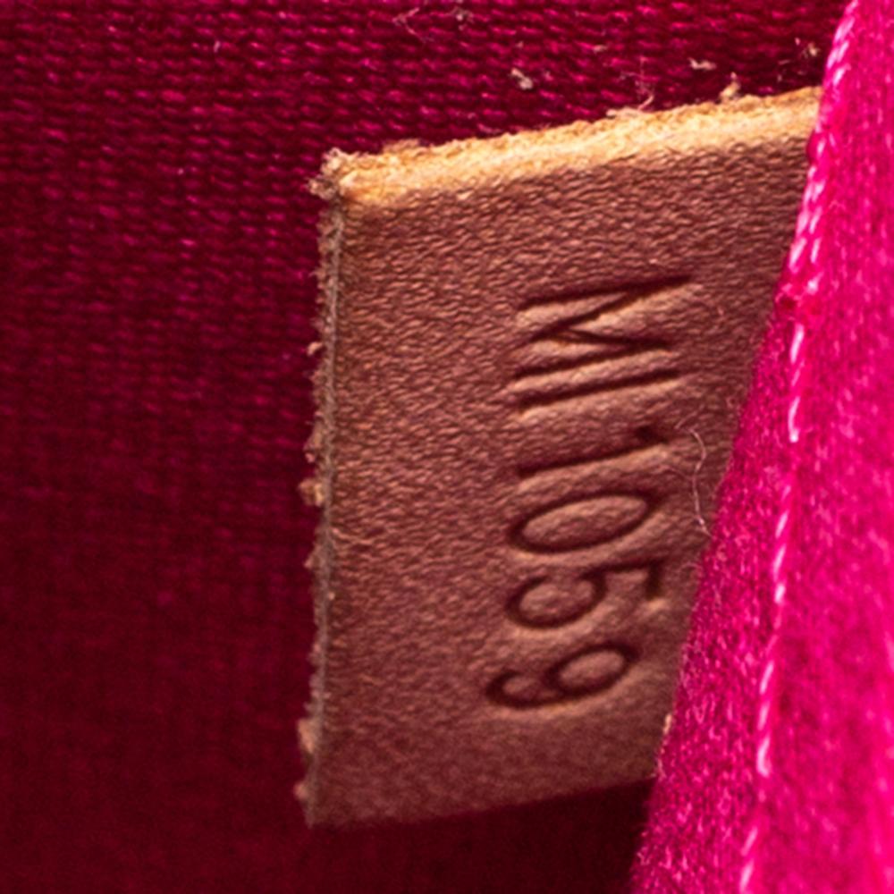 Louis Vuitton Rose Pop Monogram Vernis Alma GM Bag 4