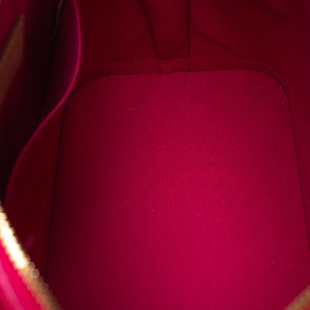 Louis Vuitton Rose Pop Monogram Vernis Alma GM Bag 5