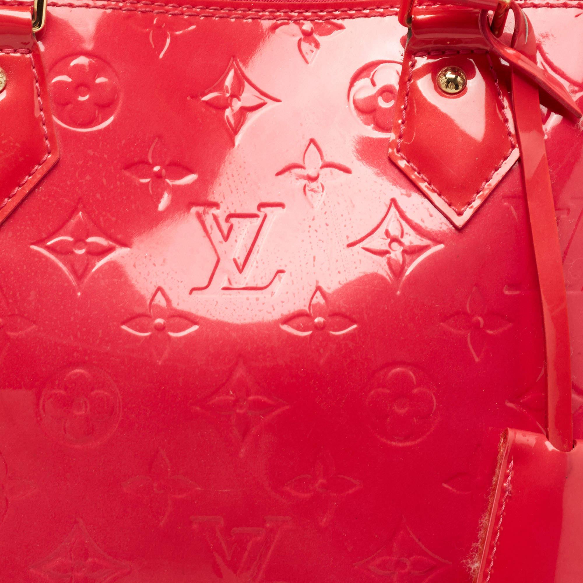 Louis Vuitton Rose Pop Monogram Vernis Alma GM Bag 7