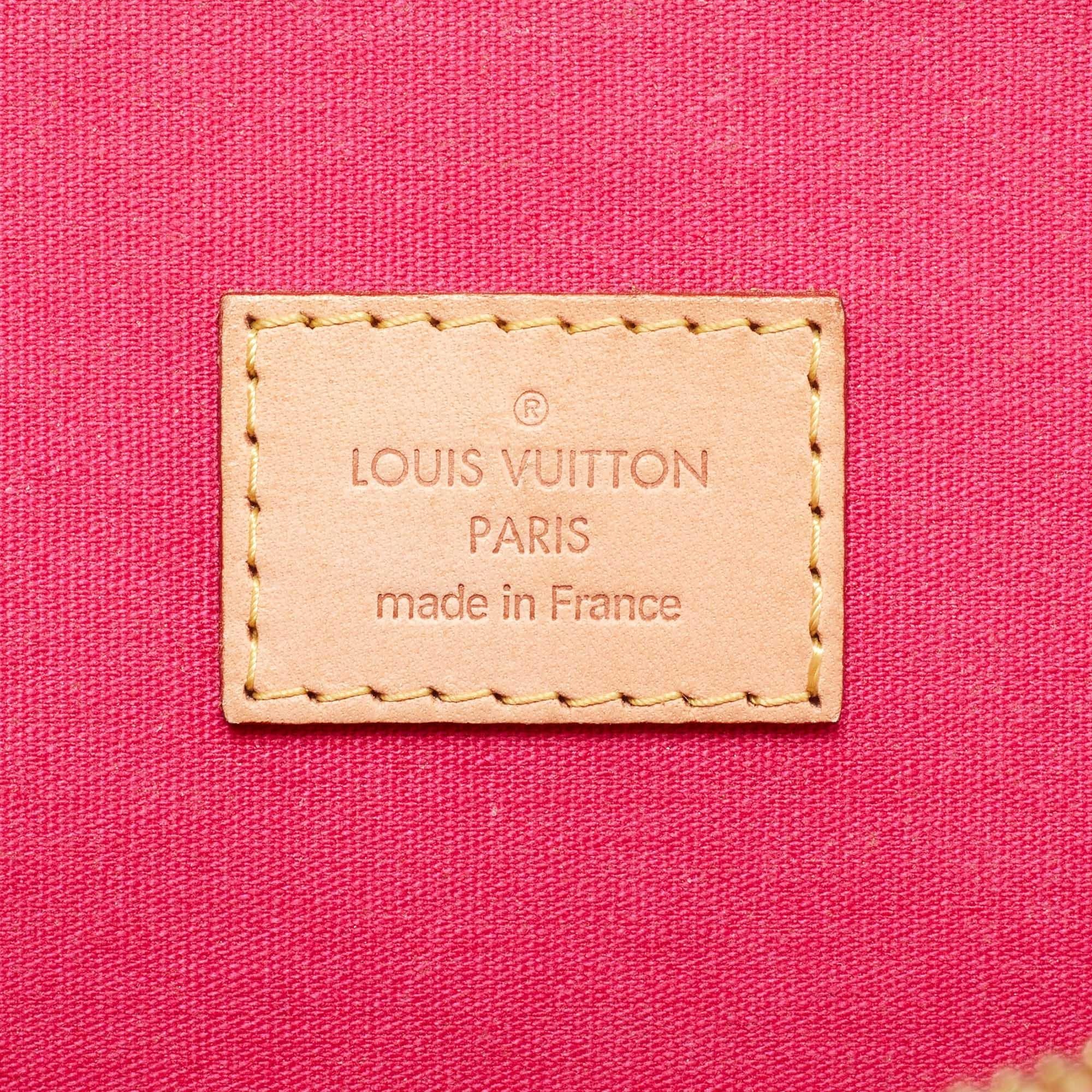 Louis Vuitton Rose Pop Monogram Vernis Alma GM Bag For Sale 6