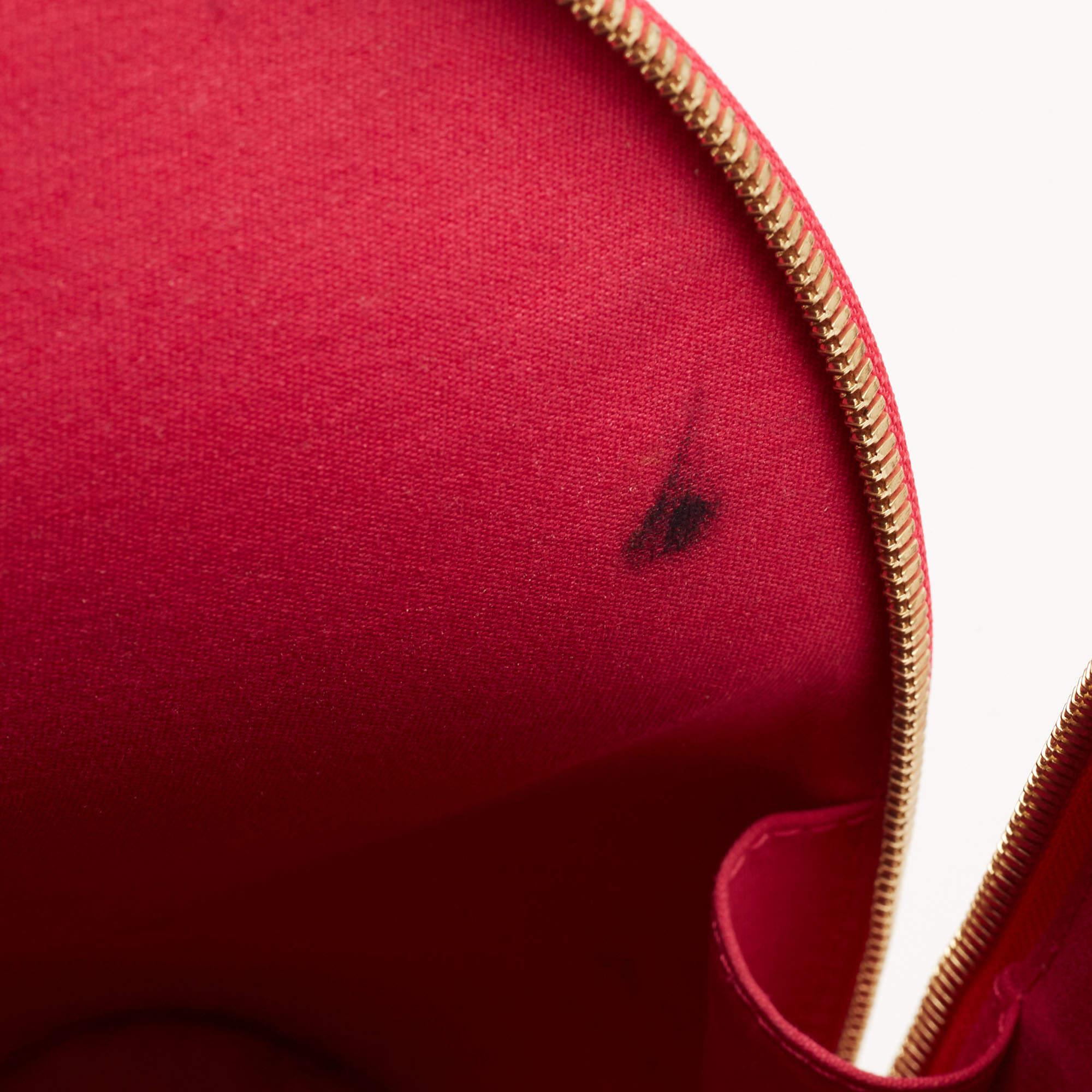 Louis Vuitton Rose Pop Monogram Vernis Alma GM Bag 9