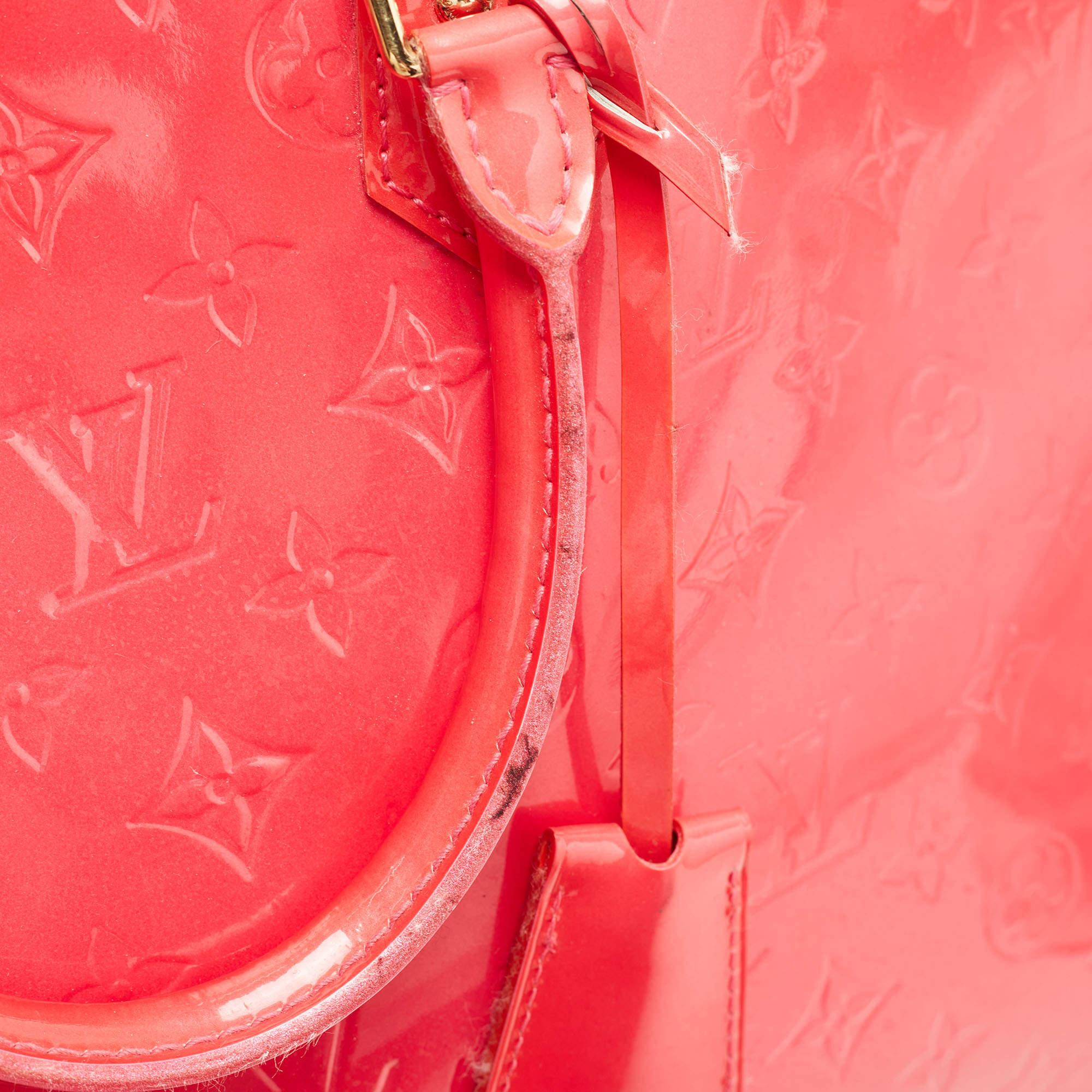 Louis Vuitton Rose Pop Monogram Vernis Alma GM Bag 11
