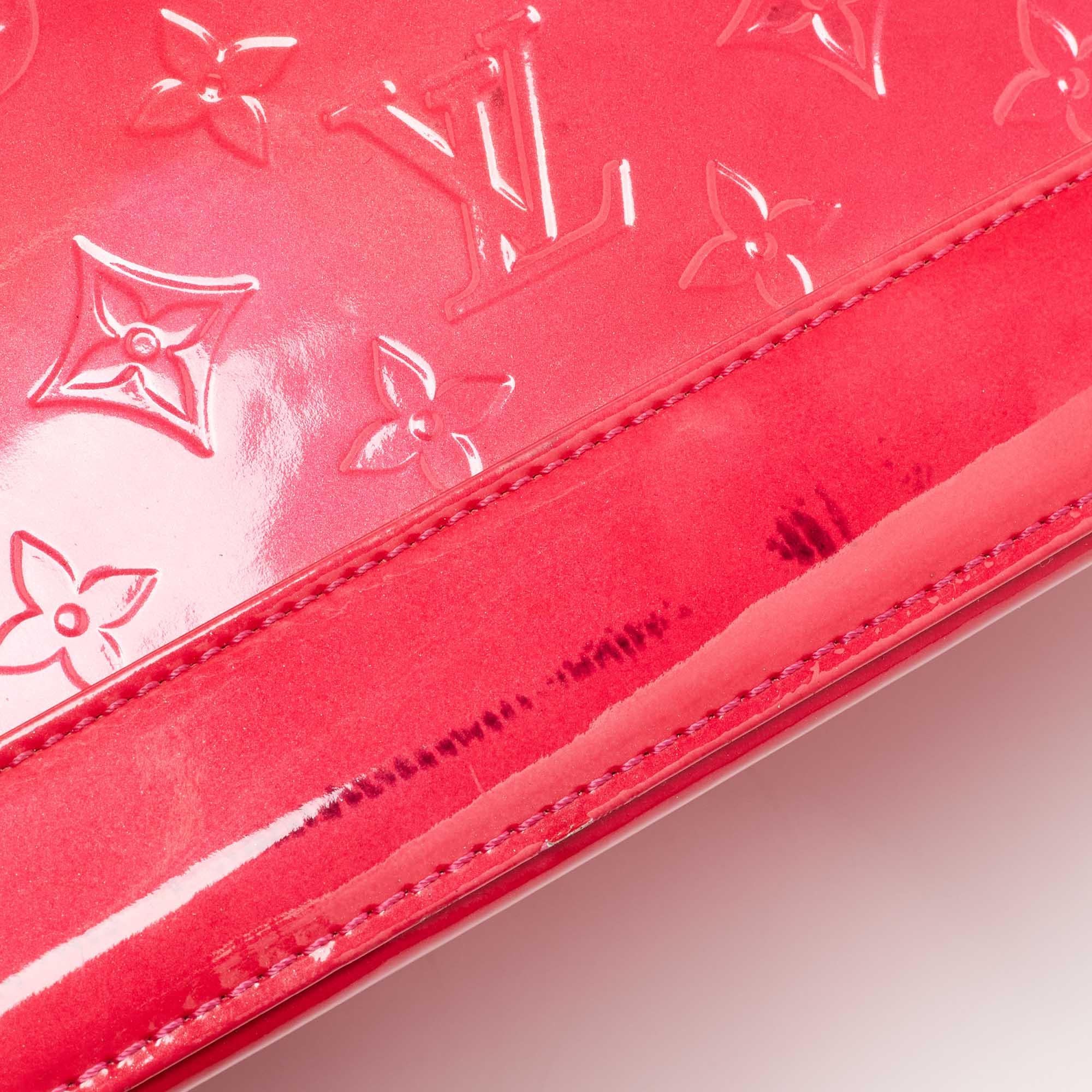 Louis Vuitton Rose Pop Monogram Vernis Alma GM Bag For Sale 10