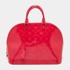 Louis Vuitton Rose Pop Monogram Vernis Alma GM Bag