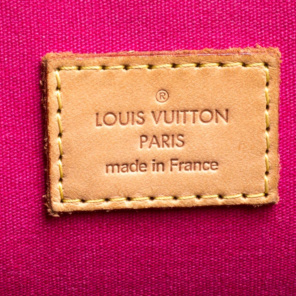 Women's Louis Vuitton Rose Pop Monogram Vernis Alma GM Bag