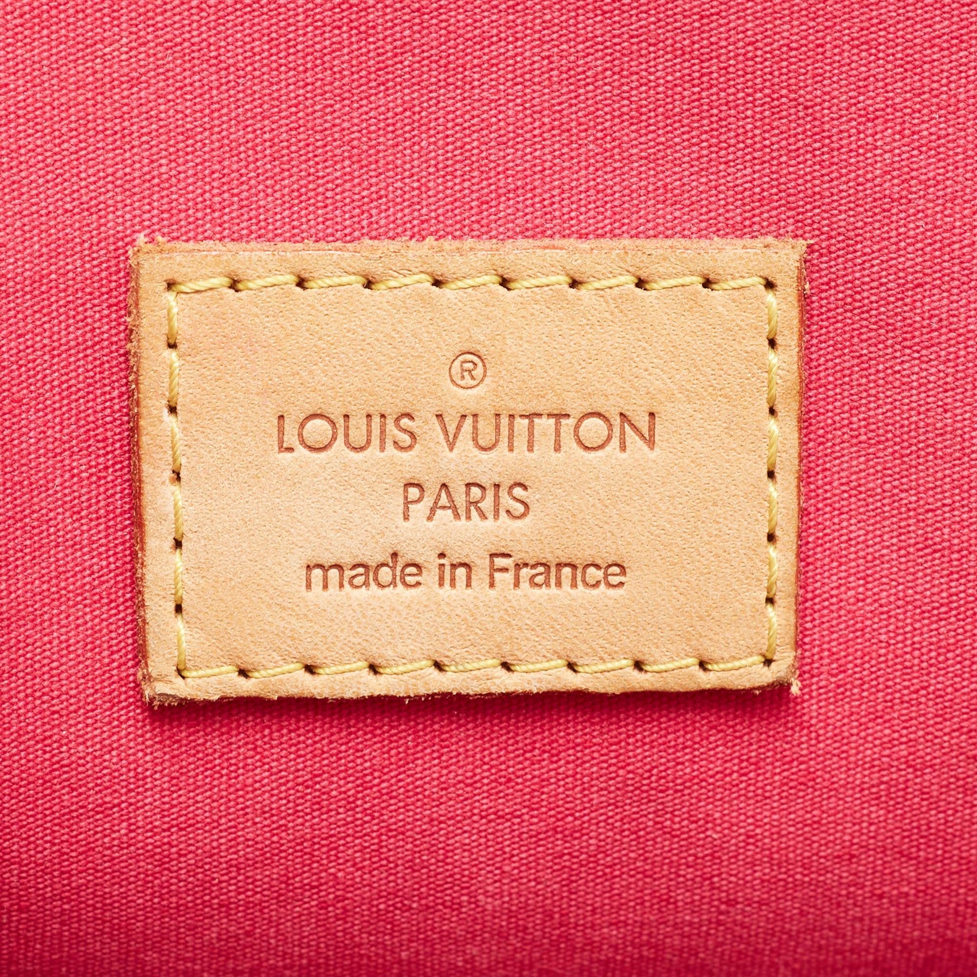 Louis Vuitton Rose Pop Monogram Vernis Alma GM Bag 2