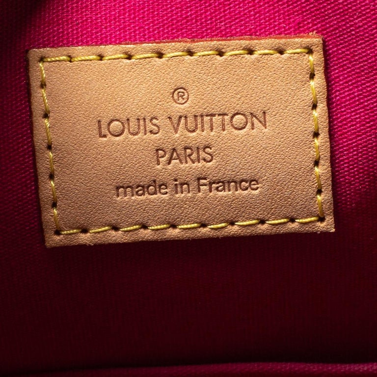 Louis Vuitton Rose Pop Monogram Vernis Alma GM Bag For Sale at 1stDibs