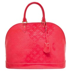 Louis Vuitton Rose Pop Monogrammierte Vernis Alma GM Tasche