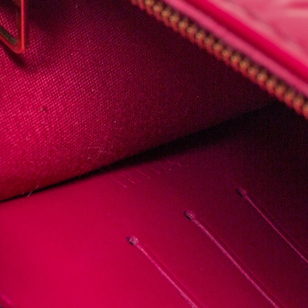 Louis Vuitton Rose Pop Monogram Vernis Ana Clutch Bag 3
