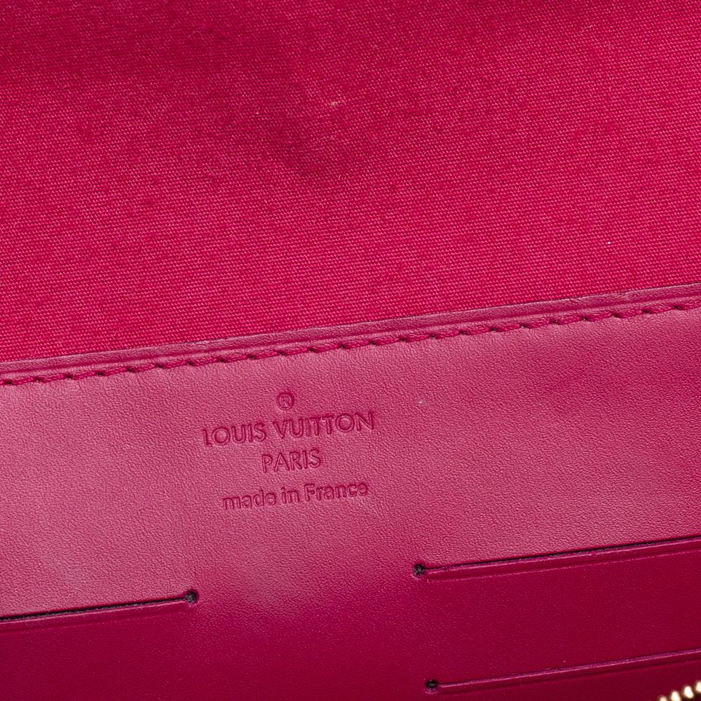 Louis Vuitton Rose Pop Monogram Vernis Ana Clutch Bag 2